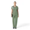 Blusa médica feminina Force Cross-Flex de malha com decote em V