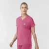 Blusa médica feminina Force Cross-Flex de malha com decote em V