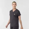 Blusa médica feminina Force Cross-Flex de malha com decote em V