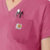 Blusa médica feminina Force Cross-Flex de malha com decote em V