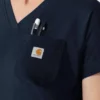 Blusa médica feminina Force Cross-Flex de malha com decote em V