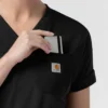 Blusa médica feminina Force Cross-Flex de malha com decote em V