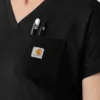 Blusa médica feminina Force Cross-Flex de malha com decote em V