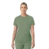 Blusa médica feminina Force Cross-Flex de malha com gola redonda