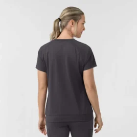 Blusa médica feminina Force Cross-Flex de malha com gola redonda