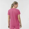 Blusa médica feminina Force Cross-Flex de malha com gola redonda