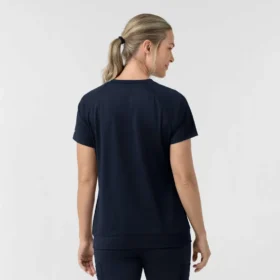 Blusa médica feminina Force Cross-Flex de malha com gola redonda