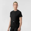 Blusa médica feminina Force Cross-Flex de malha com gola redonda