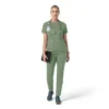 Blusa médica feminina Force Cross-Flex de malha com gola redonda