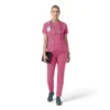 Blusa médica feminina Force Cross-Flex de malha com gola redonda