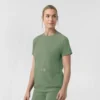 Blusa médica feminina Force Cross-Flex de malha com gola redonda