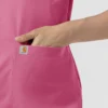Blusa médica feminina Force Cross-Flex de malha com gola redonda