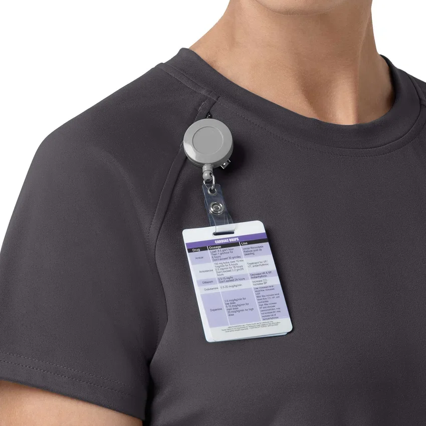 Blusa médica feminina Force Cross-Flex de malha com gola redonda