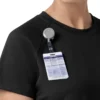 Blusa médica feminina Force Cross-Flex de malha com gola redonda
