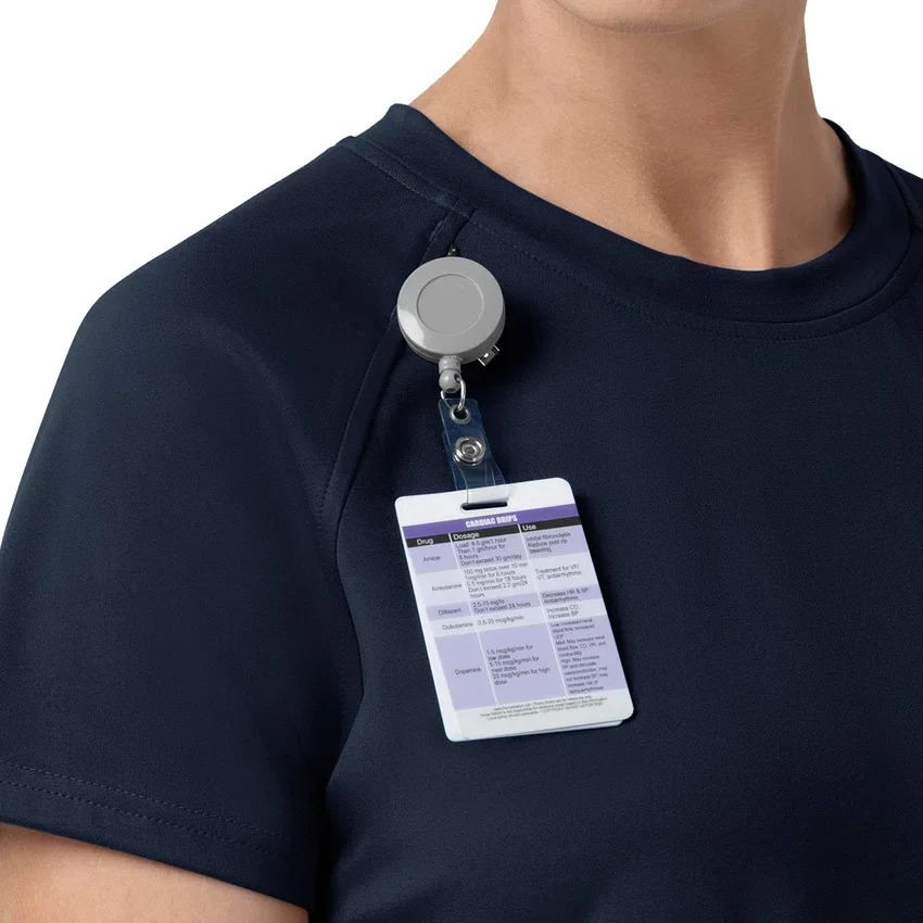 Blusa médica feminina Force Cross-Flex de malha com gola redonda