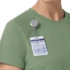 Blusa médica feminina Force Cross-Flex de malha com gola redonda