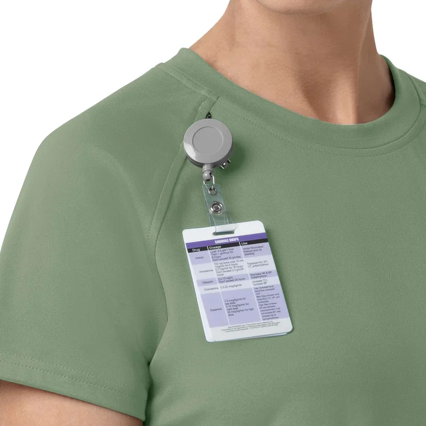 Blusa médica feminina Force Cross-Flex de malha com gola redonda