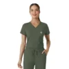 Blusa médica feminina Force Cross-Flex para usar por dentro