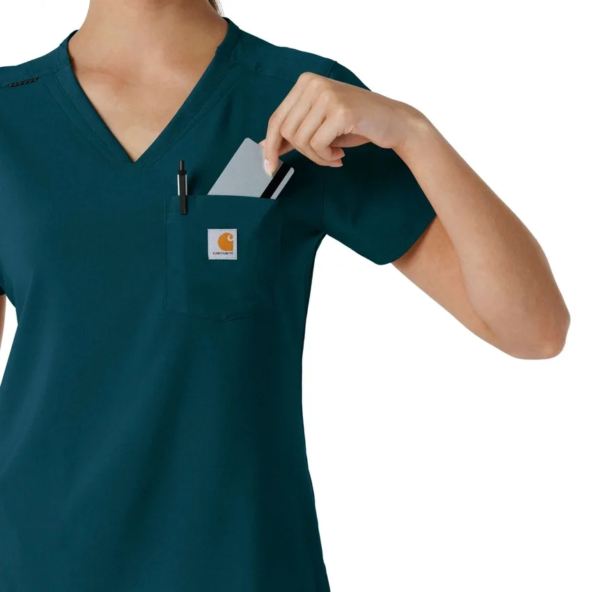 Blusa médica feminina Force Cross-Flex para usar por dentro