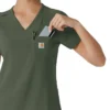 Blusa médica feminina Force Cross-Flex para usar por dentro