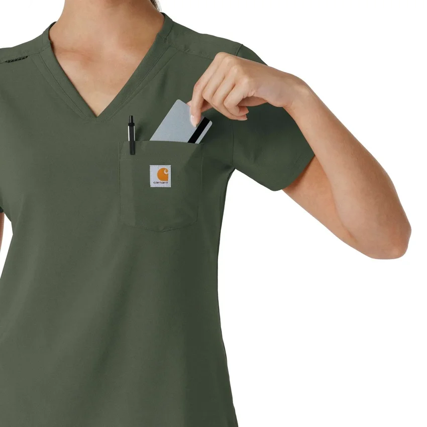 Blusa médica feminina Force Cross-Flex para usar por dentro