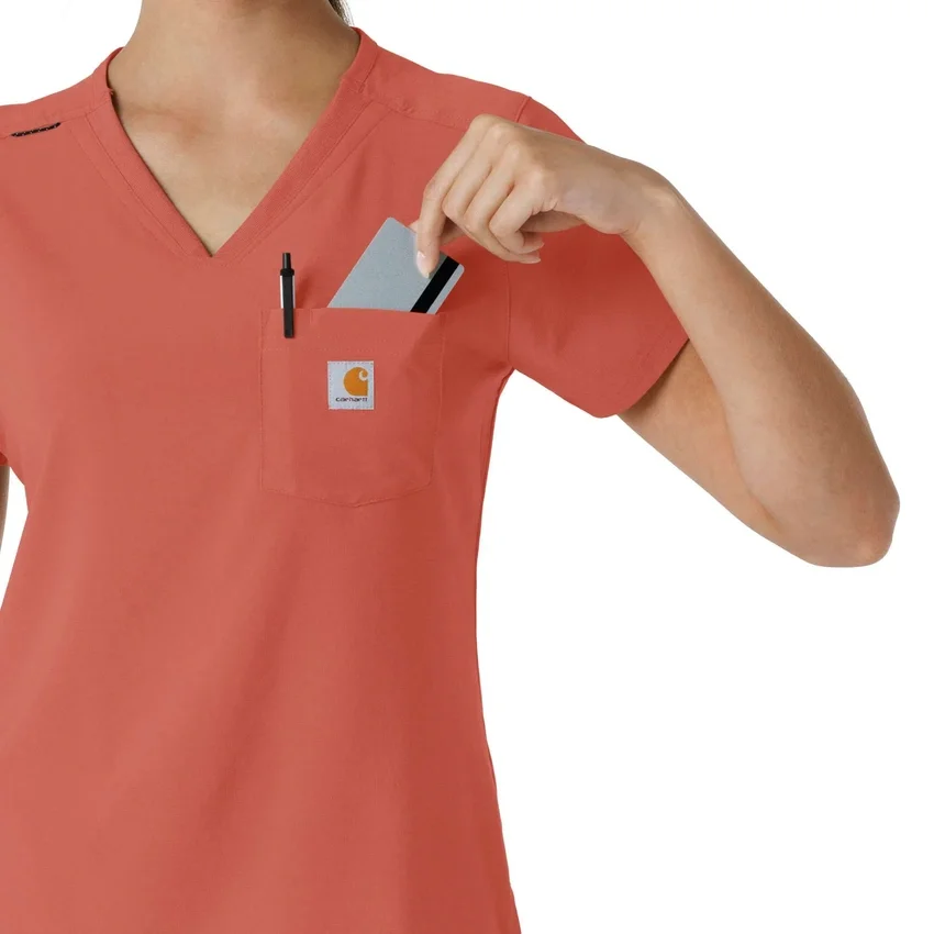 Blusa médica feminina Force Cross-Flex para usar por dentro