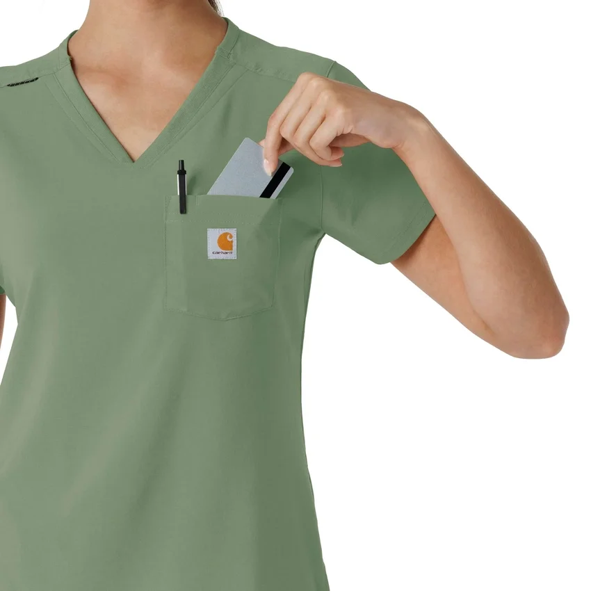 Blusa médica feminina Force Cross-Flex para usar por dentro