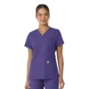 Blusa médica feminina Force Essentials com decote em V e painéis de malha
