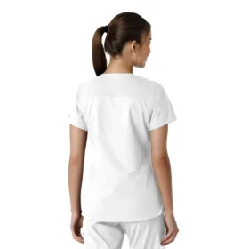 Blusa médica feminina Force Essentials com decote em V e painéis de malha