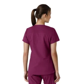 Blusa médica feminina Force Essentials com decote em V e painéis de malha