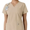 Blusa médica feminina Force Essentials com decote em V e painéis de malha