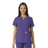 Blusa médica feminina Force Essentials com decote em V e painéis em malha