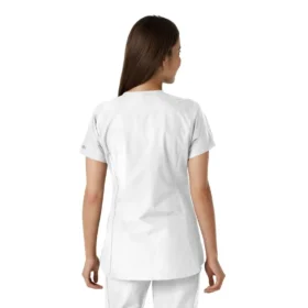 Blusa médica feminina Force Essentials com decote em V e painéis em malha