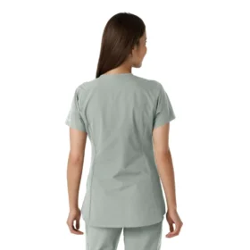 Blusa médica feminina Force Essentials com decote em V e painéis em malha