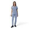 Blusa médica feminina Force Essentials com decote em V e painéis em malha