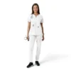 Blusa médica feminina Force Essentials com decote em V e painéis em malha