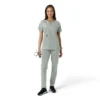 Blusa médica feminina Force Essentials com decote em V e painéis em malha