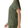 Blusa médica feminina Force Essentials com decote em V e painéis em malha