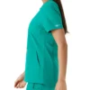 Blusa médica feminina Force Essentials com decote em V e painéis em malha