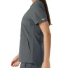 Blusa médica feminina Force Essentials com decote em V e painéis em malha