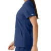Blusa médica feminina Force Essentials com decote em V e painéis em malha