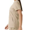Blusa médica feminina Force Essentials com decote em V e painéis em malha
