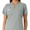 Blusa médica feminina Force Essentials com decote em V e painéis em malha