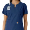 Blusa médica feminina Force Essentials com decote em V e painéis em malha