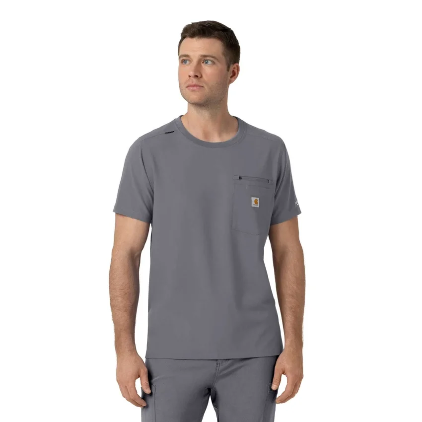 Blusa médica Force Cross-Flex com gola redonda