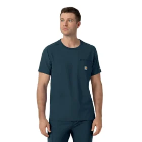 Blusa médica Force Cross-Flex com gola redonda