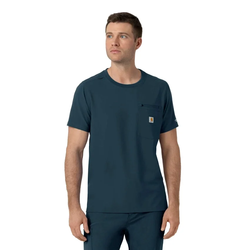Blusa médica Force Cross-Flex com gola redonda