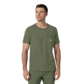 Blusa médica Force Cross-Flex com gola redonda
