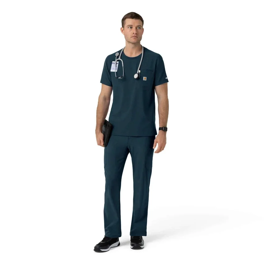 Blusa médica Force Cross-Flex com gola redonda