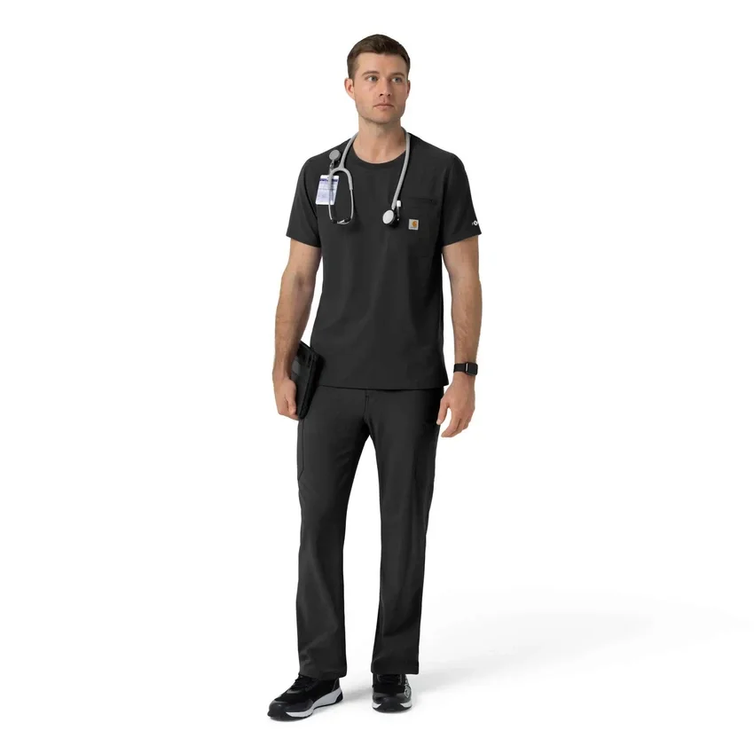 Blusa médica Force Cross-Flex com gola redonda